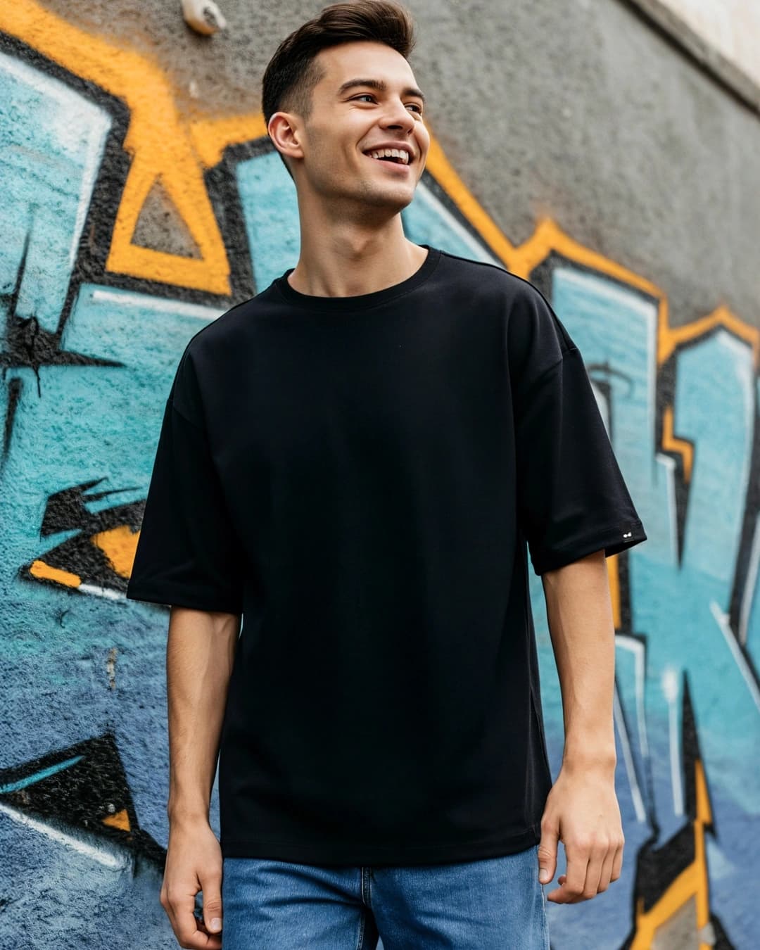Men's Black Oversized T-shirt